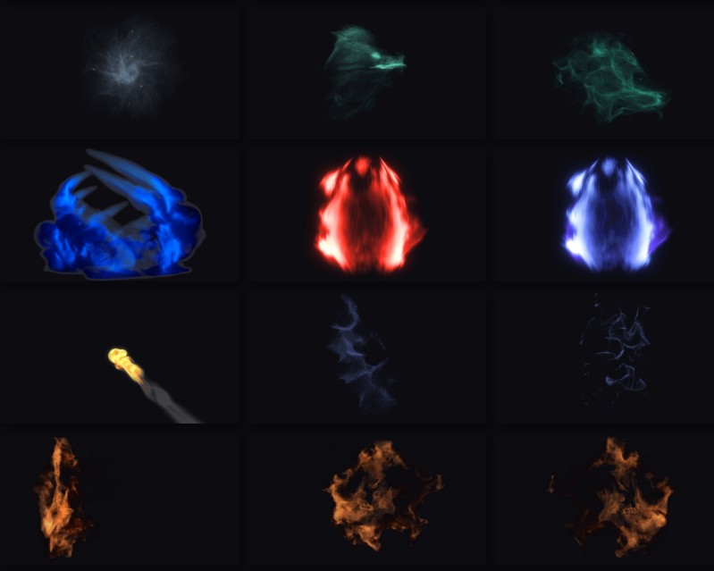 魔法烟火 137个4K视觉特效视频素材包 影视级绚丽光效粒子火焰烟花后期合成特效