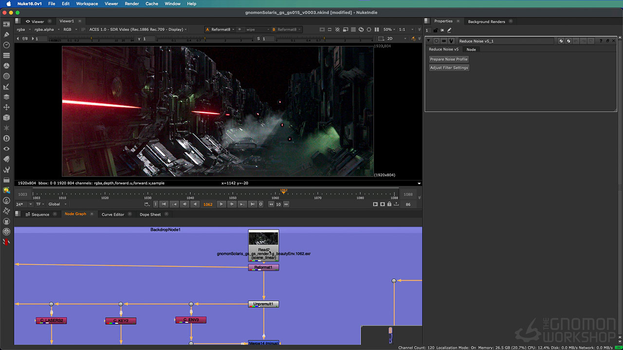 Houdini+Nuke科幻飞船场景灯光渲染合成教程 The Gnomon Workshop - Creating a Sci-Fi Sequence using Houdini Solaris