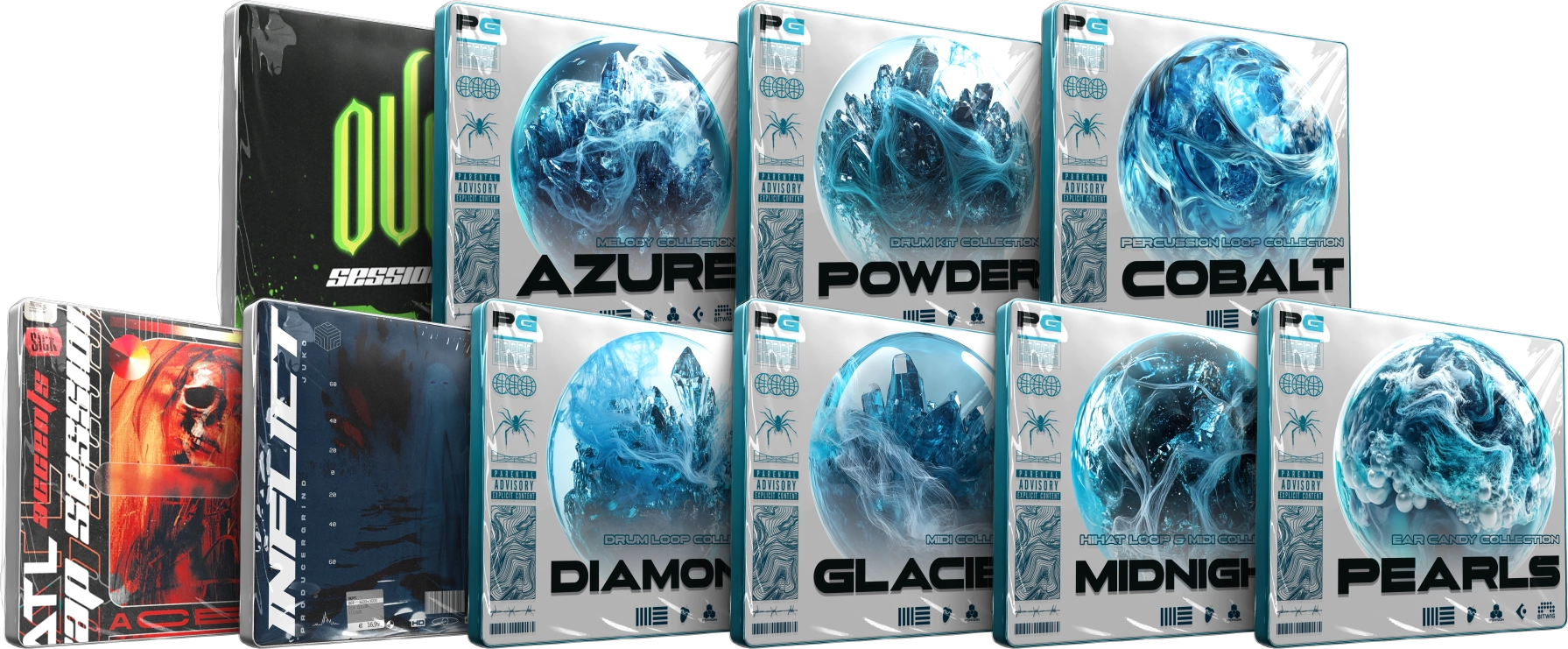 ProducerGrind AZURE陷阱陷阱音乐制作音效包 含旋律MIDI鼓点循环 Trap Collection插图 ProducerGrind AZURE陷阱陷阱音乐制作音效包 含旋律MIDI鼓点循环 Trap Collection