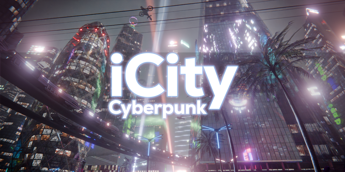 Blender插件-Icity v1.7.1 赛博朋克城市生成器 Blender几何节点插件 程序化快速创建未来都市场景