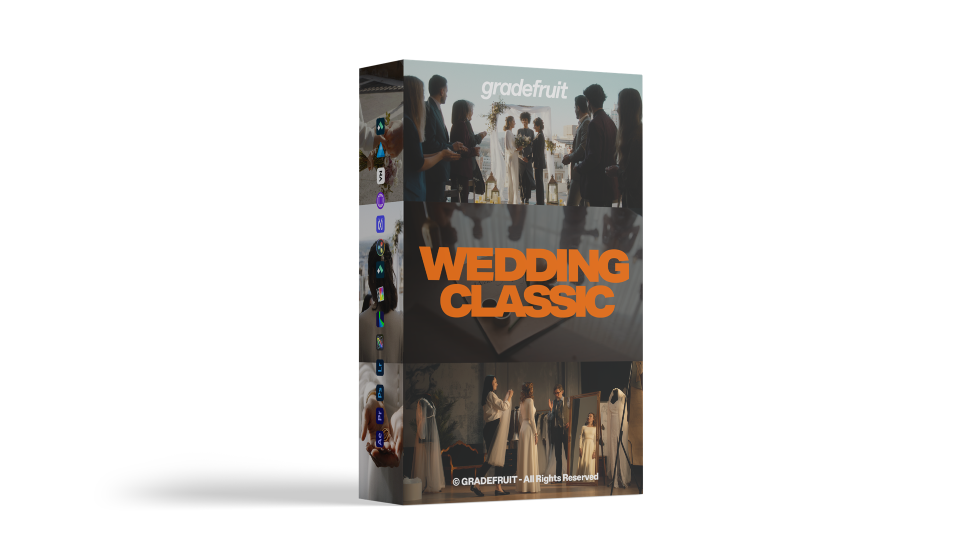 GradeFruit 婚礼经典LUT与Lightroom预设 16款.cube/.xmp/.dng 照片视频多端通用 Wedding Classic LUTs & LR Presets