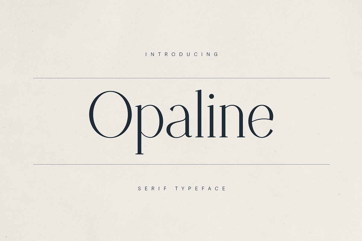 Opaline优雅现代衬线英文字体 5字重多语言支持 奢侈品牌时尚美妆杂志标题设计OTF/TTF  Elegant Modern Serif Font