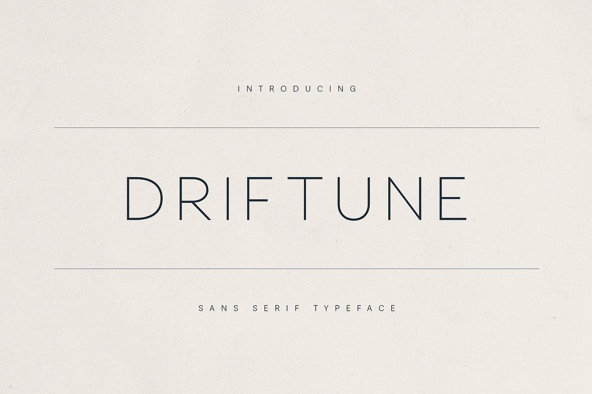 Driftune 精致无衬线英文字体 极简优雅现代品牌奢侈编辑版面高端包装设计OTF/TTF Driftune Sans Serif Typeface