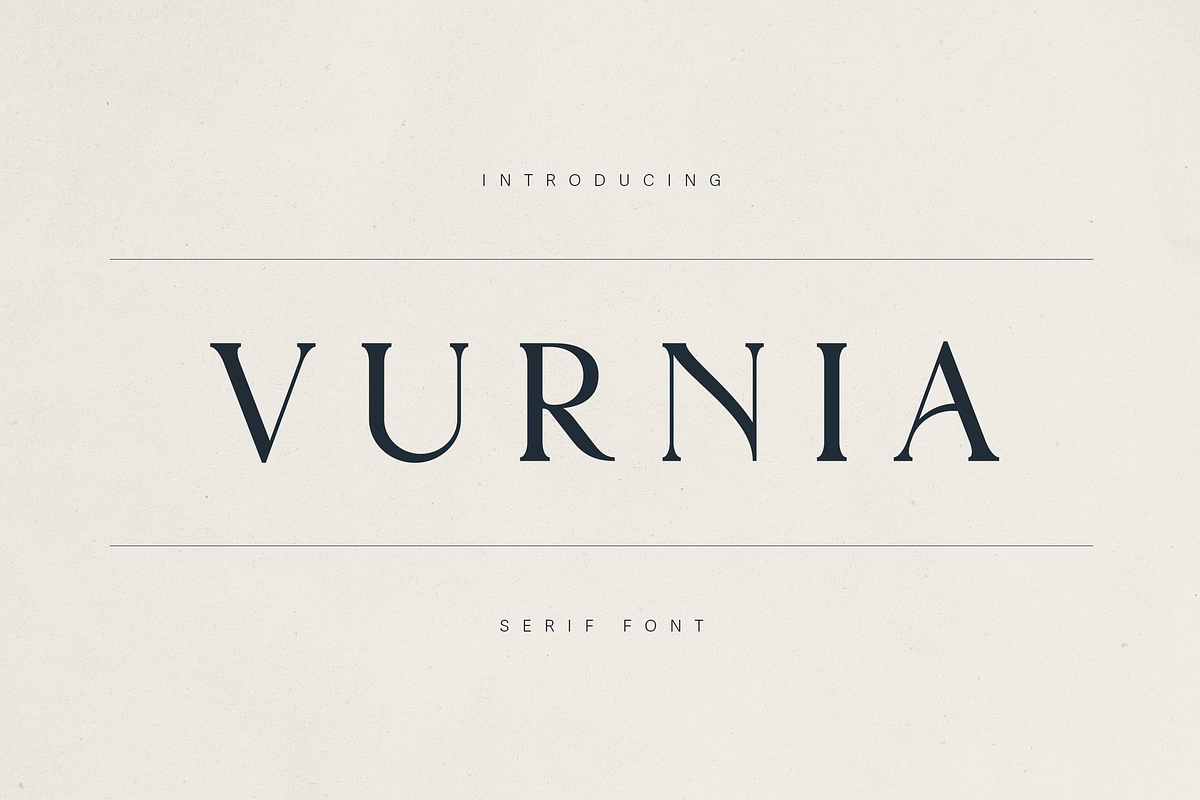 Vurnia优雅衬线字体 现代浪漫主义品牌标志包装编辑设计 多语言支持OTF/TTF英文字体 Vurnia – Elegant Serif Font