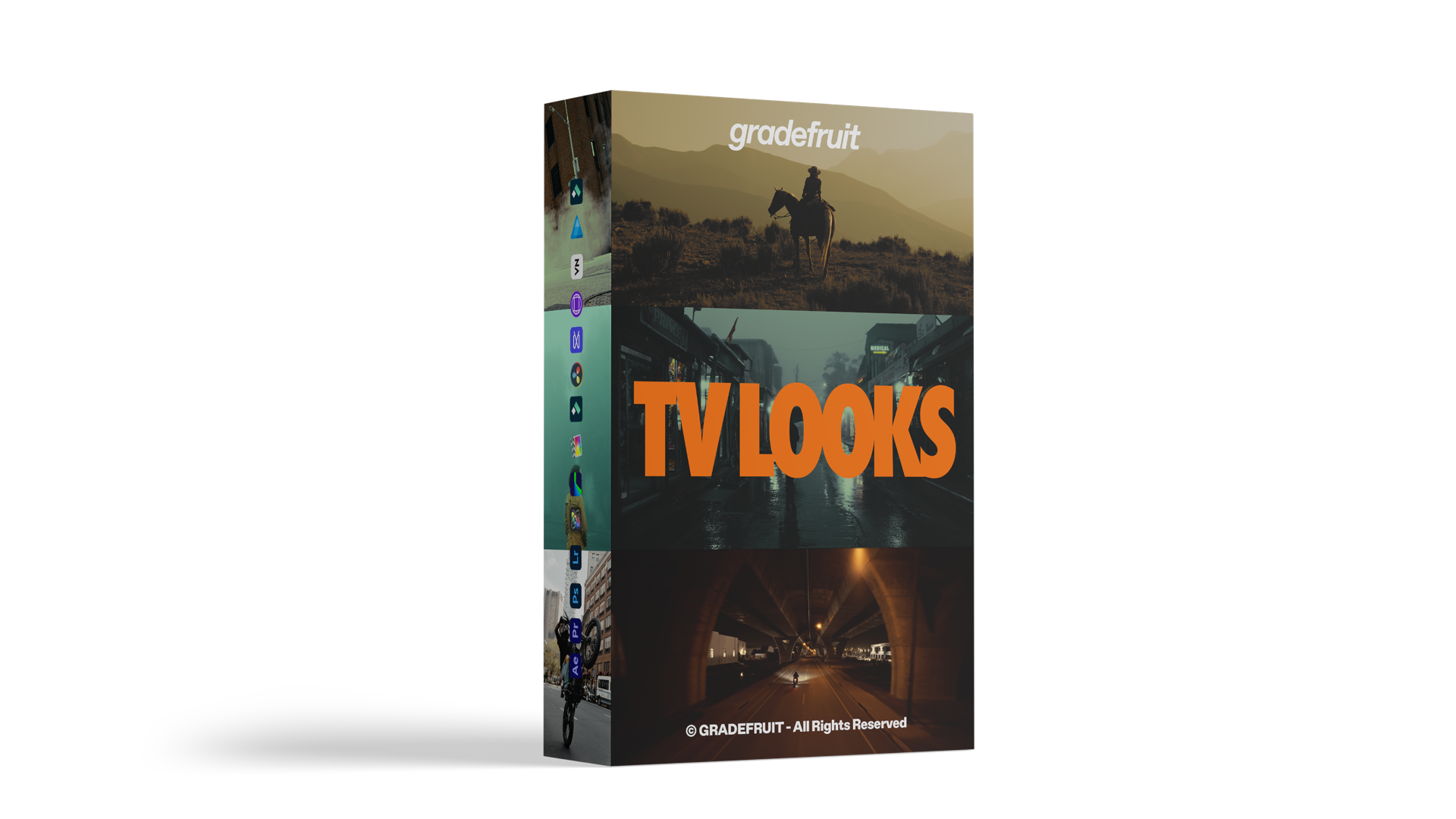 电视剧色彩风格LUT预设套装14款 .cube/.dng格式 PR/达芬奇/FCPX/LR通用视频照片调色 GradeFruit - TV Looks LUTs & LR Presets