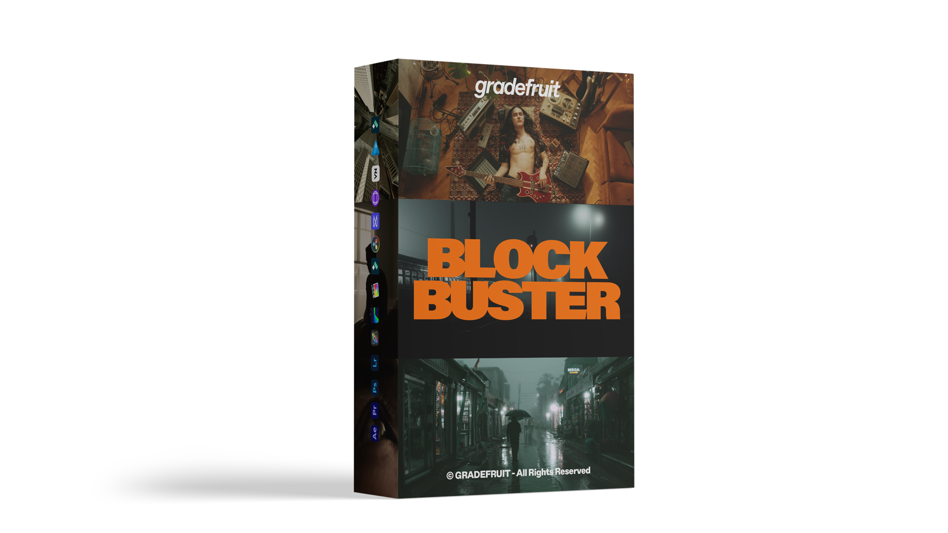 GradeFruit好莱坞大片感LUT与LR预设 15款史诗鲜艳电影感调色 支持PR达芬奇FCPX及手机LR Blockbuster LUTs & LR Presets