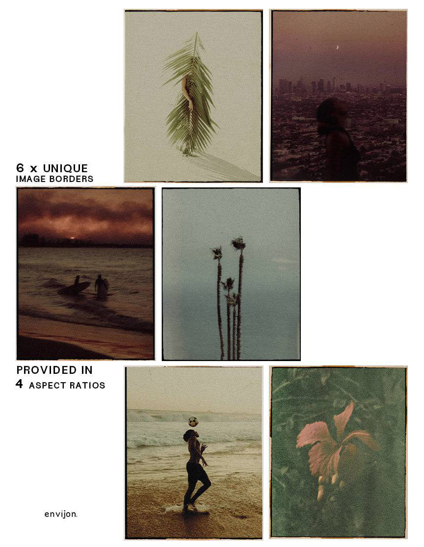 Envijon Real Film真实胶片照片包 35mm胶片扫描边框/漏光/烧毁/尘痕叠加 高分辨率素材 Real Film Photo Pack Collection