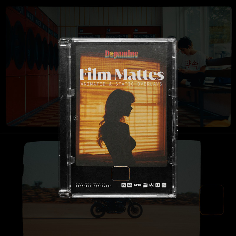 Dopamine Frame胶片遮罩叠加包 400+个4K电影感画面格式 PR/达芬奇/FCPX视频一键特效 Film Matte Overlays