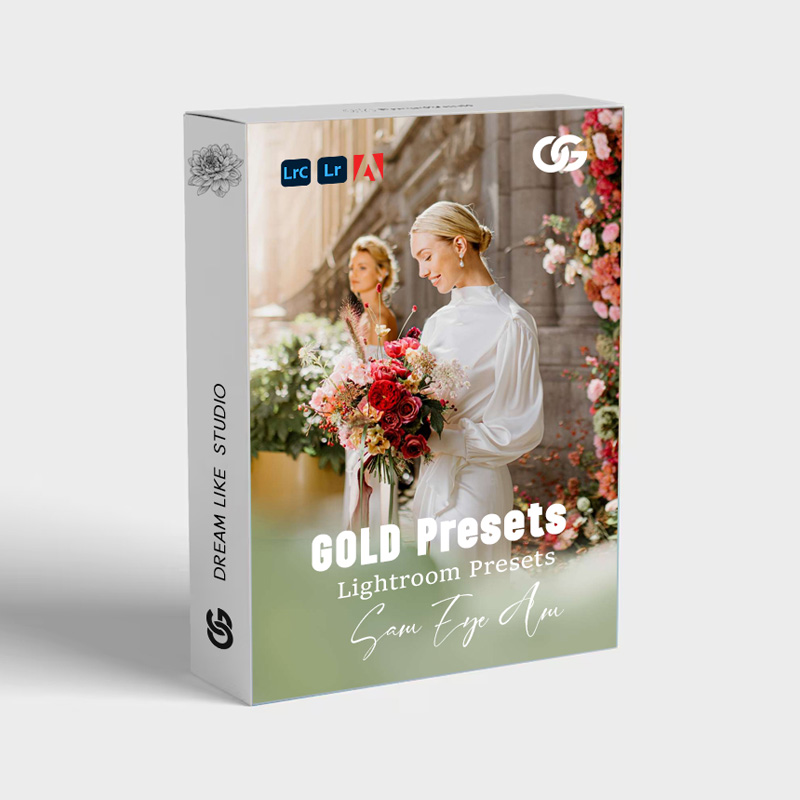 欧美金色肤色LR预设 婚礼人像摄影后期调色Lightroom滤镜 Sam Eye Am - GOLD Presets