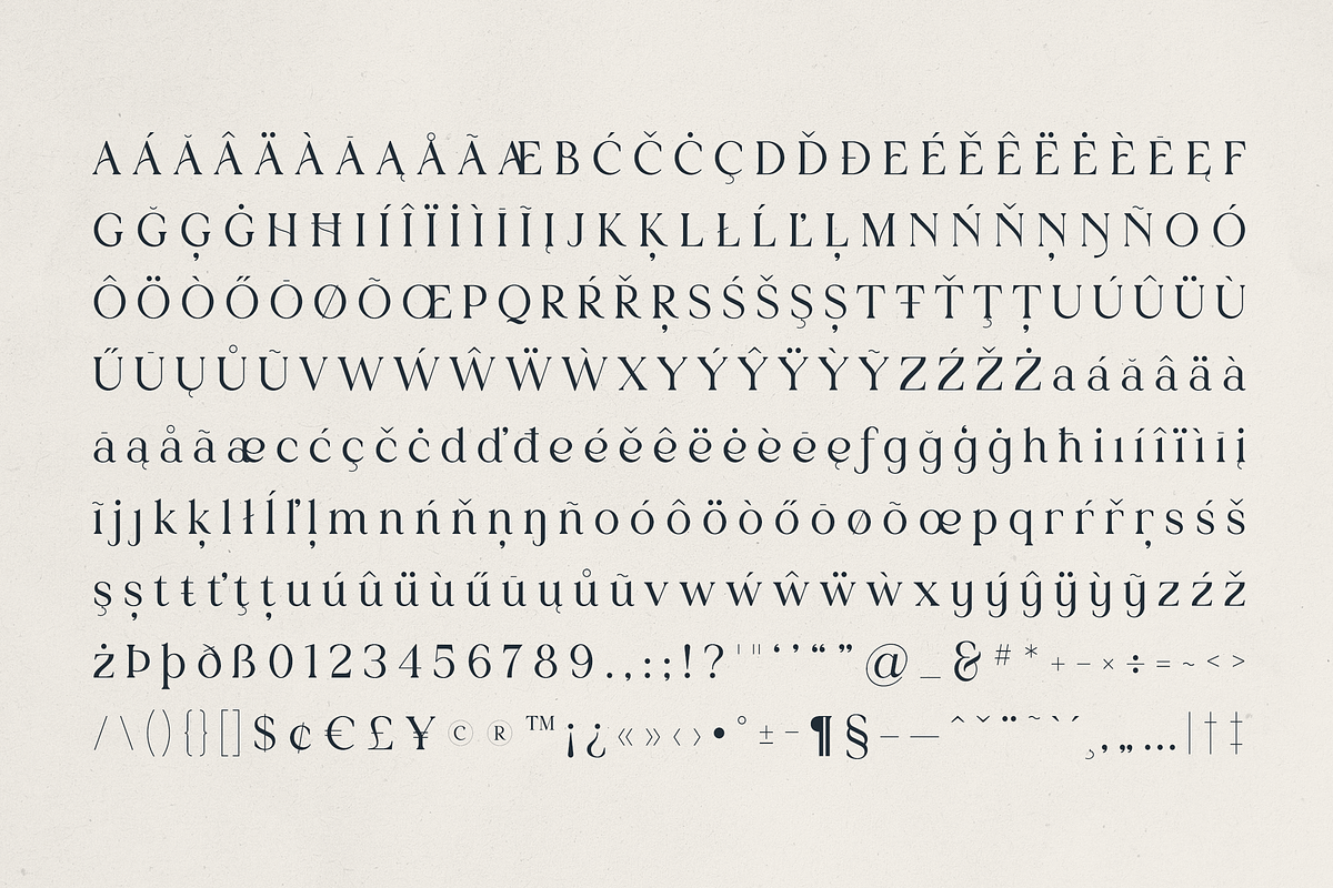 Vurnia优雅衬线字体 现代浪漫主义品牌标志包装编辑设计 多语言支持OTF/TTF英文字体 Vurnia – Elegant Serif Font