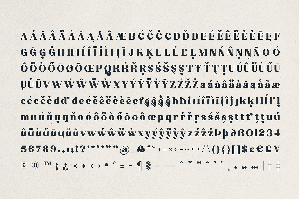 Quindle复古衬线展示字体 大胆艺术感品牌包装标题设计 含连字多语言OTF/TTF字体文件 Quindle – Retro Serif Display Font