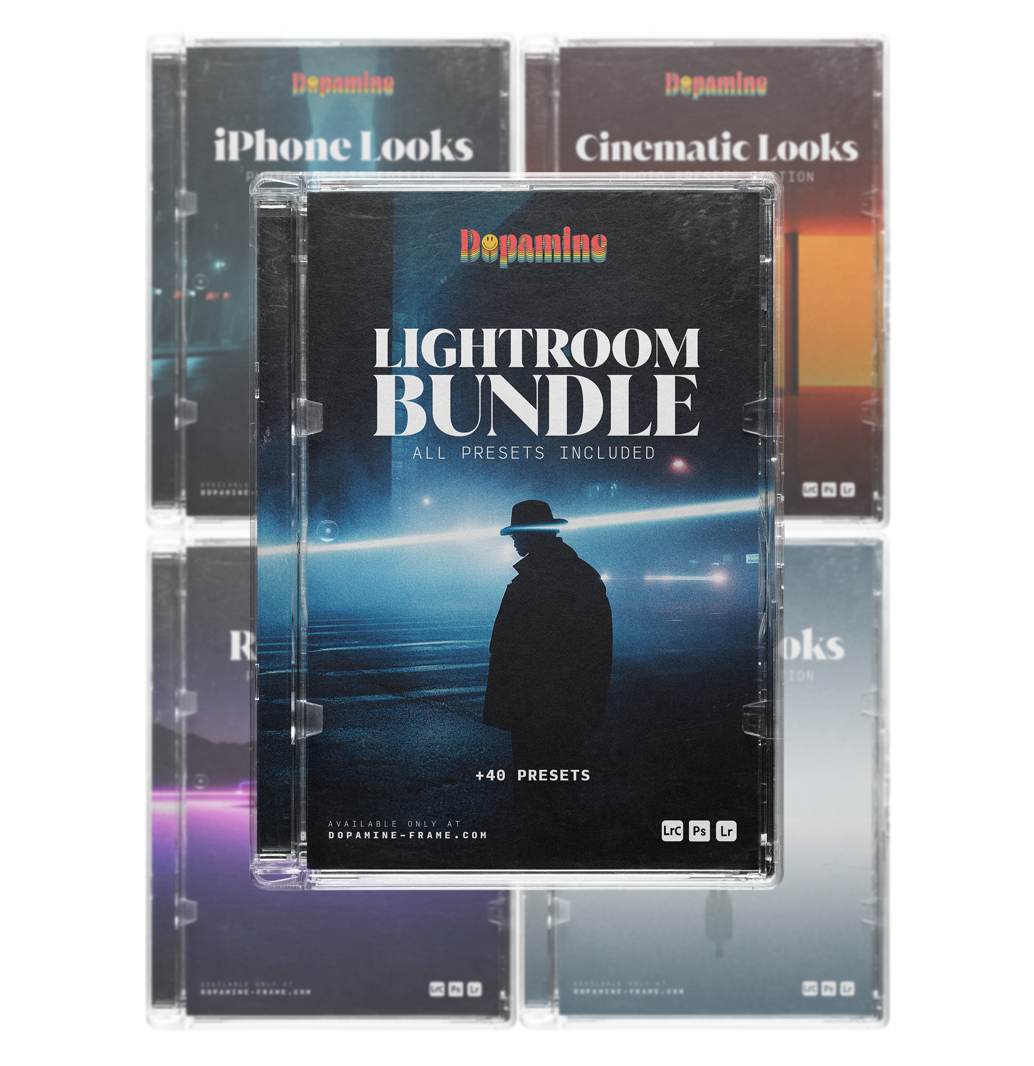 LR预设套装60个电影感调色滤镜 含Halation光晕画笔手机电脑通用Lightroom专业预设库 Dopamine Frame - The Complete Lightroom Bundle