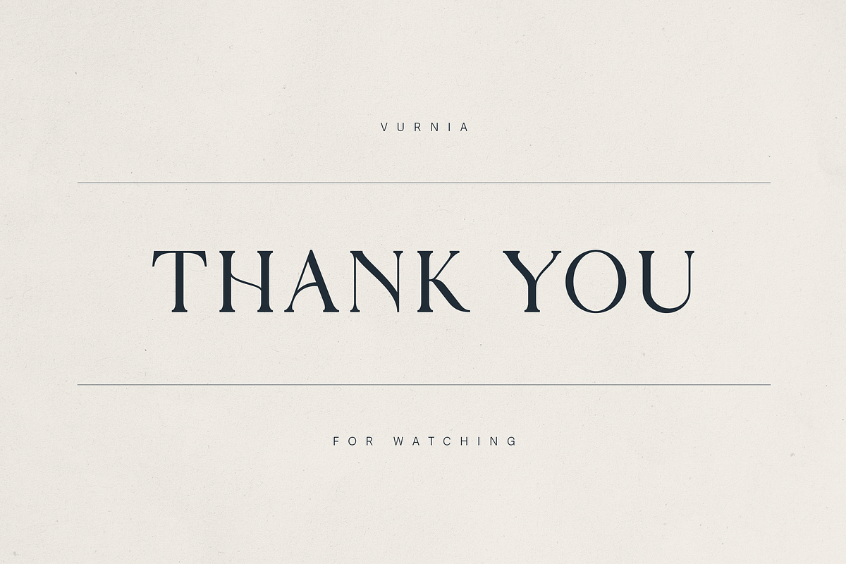 Vurnia优雅衬线字体 现代浪漫主义品牌标志包装编辑设计 多语言支持OTF/TTF英文字体 Vurnia – Elegant Serif Font