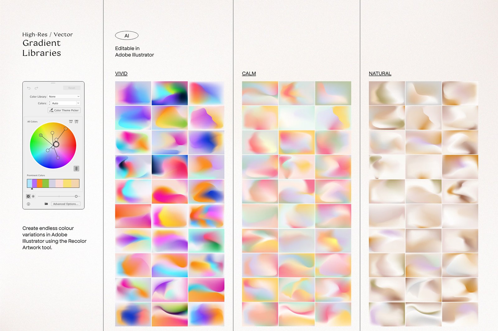 Sparrow and Snow - 安吉利斯复古渐变与形状Angeles Retro Gradients & Shapes