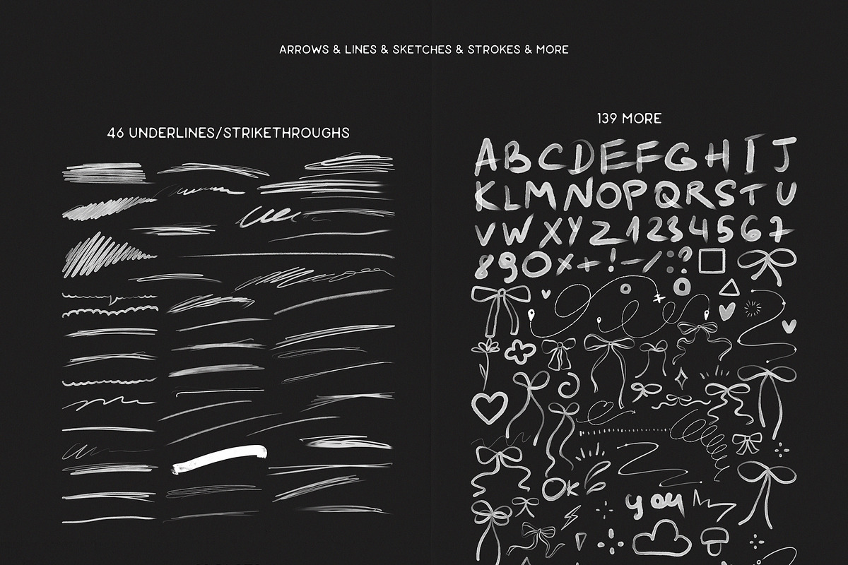 Chaos手绘涂鸦线条复古拼贴素材包 PNG免抠撕纸纹理