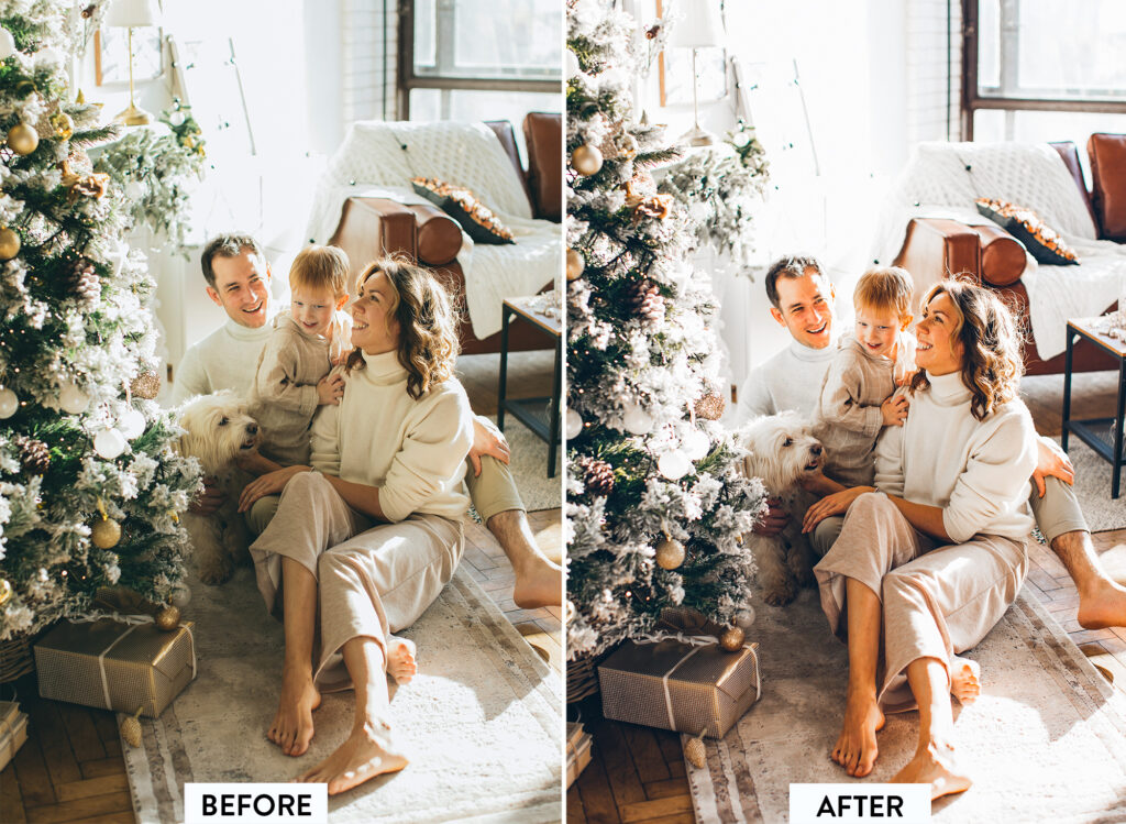 圣诞Lightroom预设10个温馨节日雪景滤镜 家庭室内摄影后期手机电脑LR/ACR通用调色 Filtergrade - CHRISTMAS Lightroom Preset