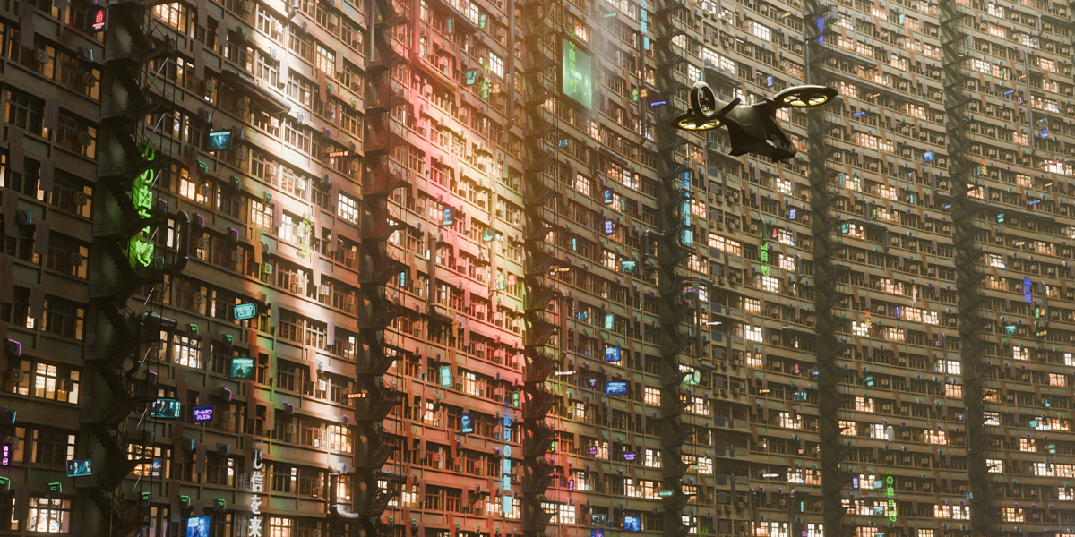 Blender插件-Icity v1.7.1 赛博朋克城市生成器 Blender几何节点插件 程序化快速创建未来都市场景