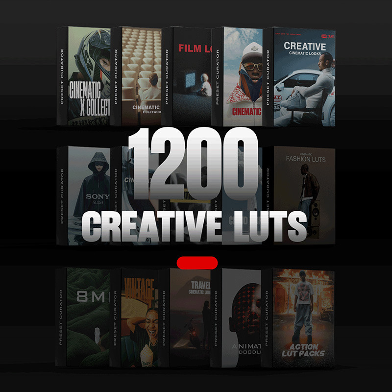 电影感创意LUT预设大师包 1200+款风格化调色LUT .cube文件 达芬奇PR/FCXP/AE通用