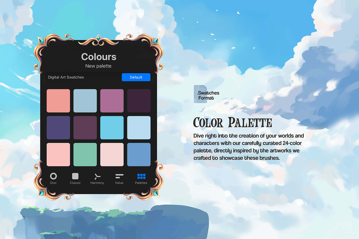 蜡笔风格笔刷 圆珠笔质感RPG视觉概念艺术画笔 10支+2纸张纹理 多软件矢量笔刷包