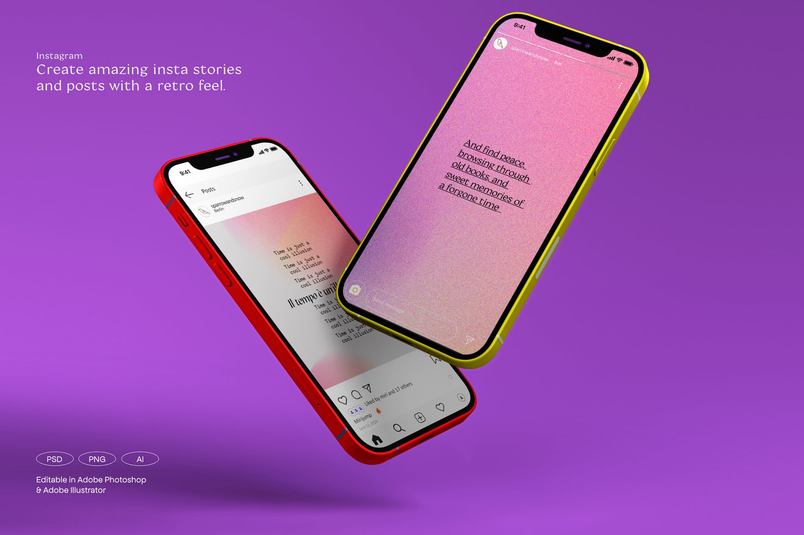 Sparrow and Snow - 安吉利斯复古渐变与形状Angeles Retro Gradients & Shapes