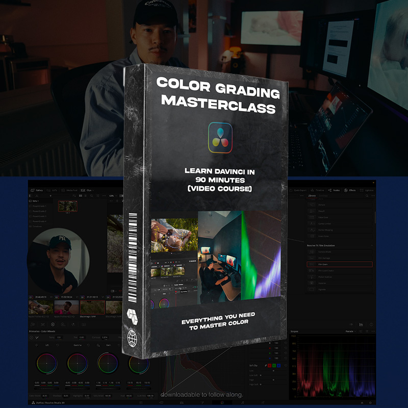达芬奇色彩分级大师课 Vincent专业调色系统课程 含实战案例与独家节点工具包Vincent Color Film - Color Grading Masterclass