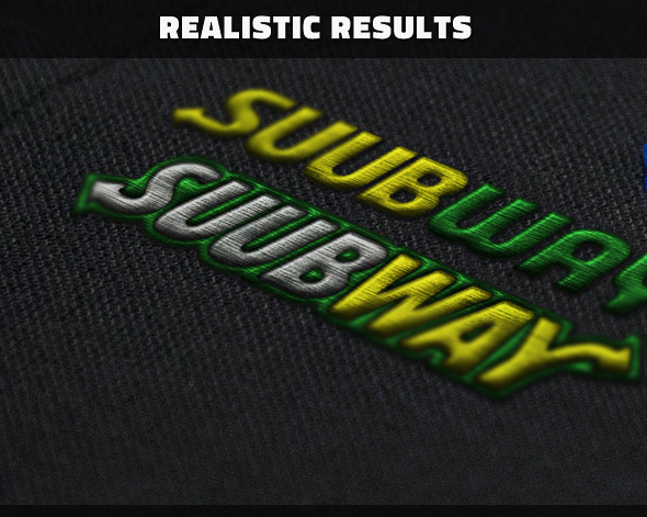 PS丝绸刺绣动作插件 逼真毛线缝纫针法文字Logo特效设计素材 Silk Embroidery Effect Photoshop Action