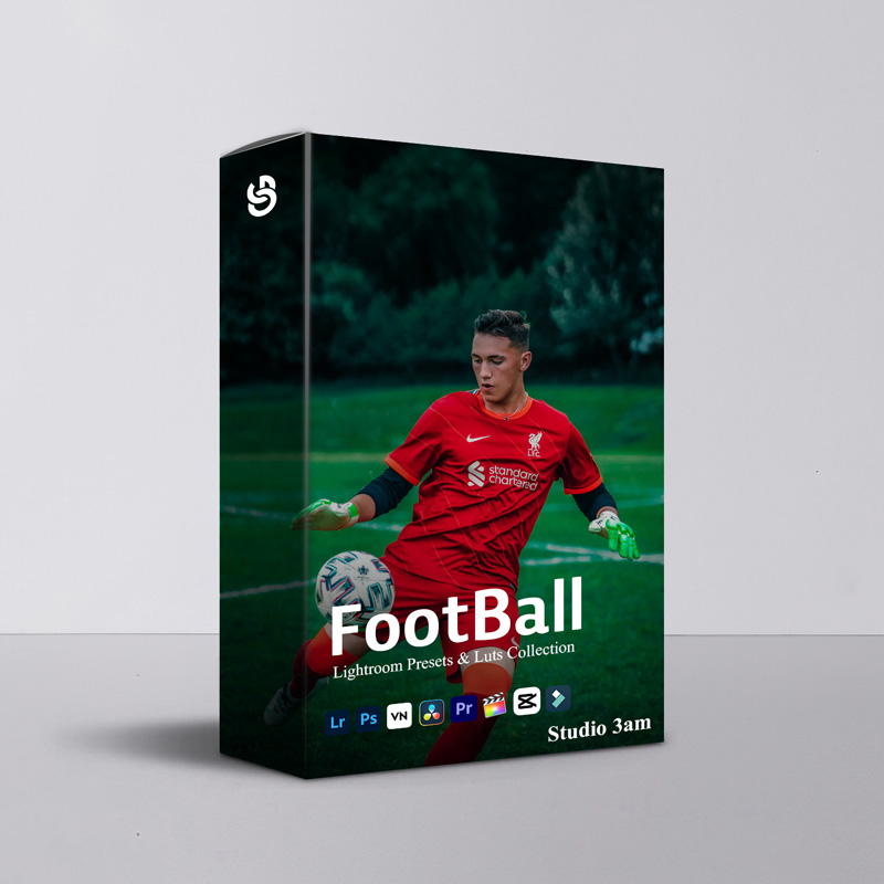 体育摄影调色预设10个足球比赛LR滤镜LUT 增强动作感对比度手机电脑通用DNG/XMP/.cube FootBall Lightroom Presets & Luts Collection