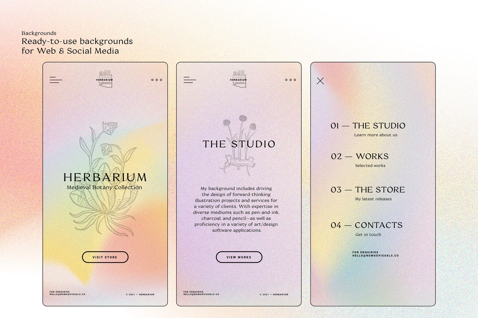 Sparrow and Snow - 安吉利斯复古渐变与形状Angeles Retro Gradients & Shapes