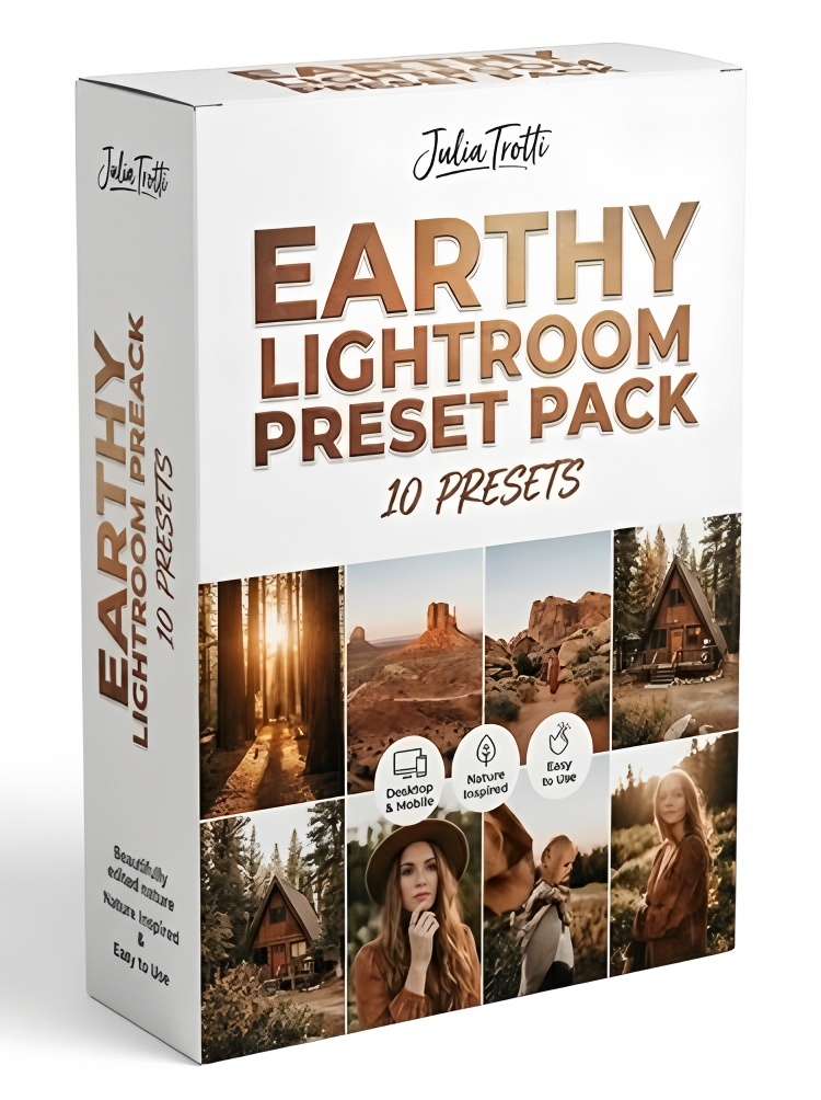 大地色系Lightroom预设 10款自然风格摄影调色滤镜 Julia Trotti风格旅拍人像