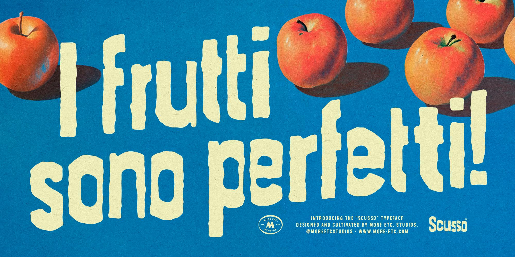 Scusso复古剪贴字体家族2650字形8种字符替代 手工感海报专辑书籍封面包装设计字体 MyFonts - Scusso Font Family