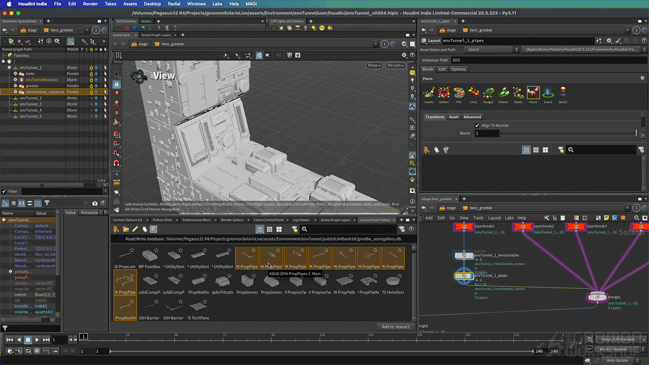 Houdini+Nuke科幻飞船场景灯光渲染合成教程 The Gnomon Workshop - Creating a Sci-Fi Sequence using Houdini Solaris