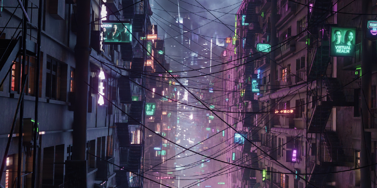 Blender插件-Icity v1.7.1 赛博朋克城市生成器 Blender几何节点插件 程序化快速创建未来都市场景