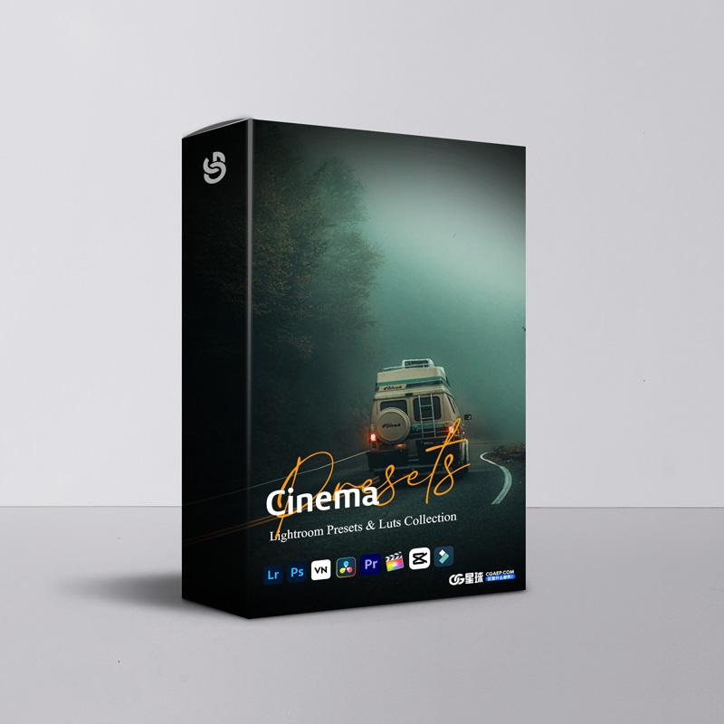 Cinema Lightroom预设LUT套装 20个好莱坞级电影感调色滤镜 手机电脑PR/达芬奇通用 Cinema lightroom presets & luts collection