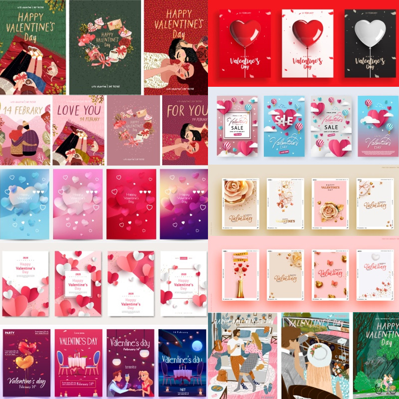 情人节模板 25个AI矢量模板