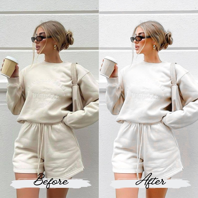 Lightroom预设 白色干净通透滤镜 10个手机DNG+电脑XMP预设 网红博主同款调色包