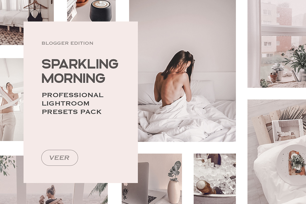 Lightroom预设4款手机电脑PS调色滤镜 人像博主旅行婚礼商业产品摄影后期DNG/XMP Sparkling Lightroom Presets Mobile