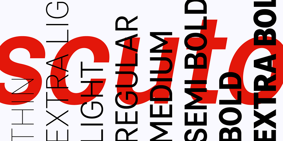 Scuto Sans 现代无衬线英文字体 品牌广告UI设计企业宣传编辑排版印刷媒体OTF/TTF Scuto Sans Font Family 16xOTF
