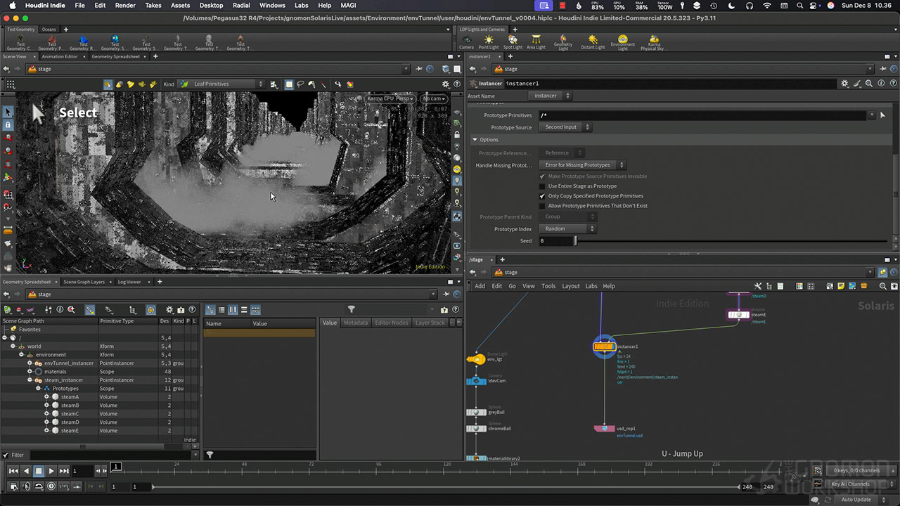 Houdini+Nuke科幻飞船场景灯光渲染合成教程 The Gnomon Workshop - Creating a Sci-Fi Sequence using Houdini Solaris