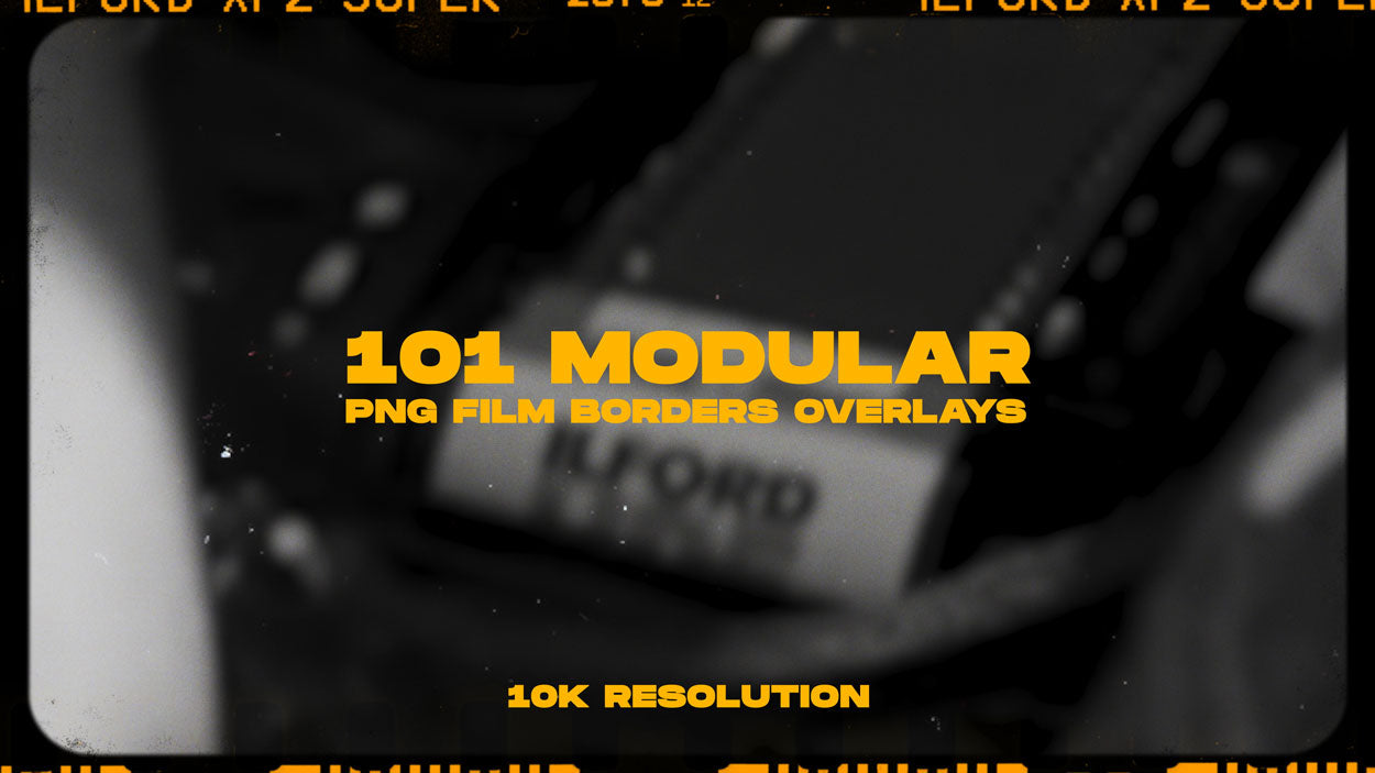 Sickboat照片胶片框PNG叠加素材包 10K分辨率 101+真实35mm/120mm胶片边框与纹理 PHOTO FILM FRAMES: PNG FILM BORDERS + TEXTURE (10K)